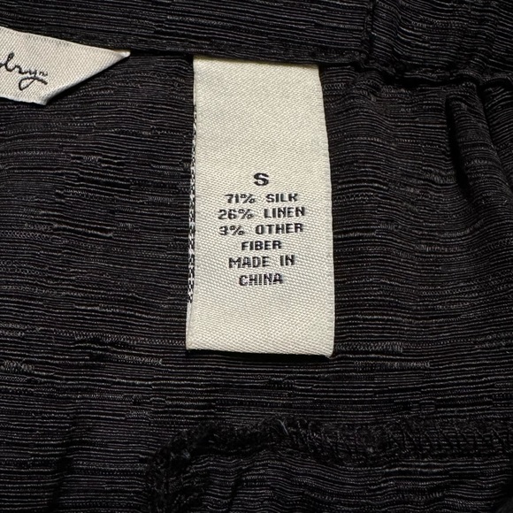 French Laundry Silk Linen Blend Crop High Rise Pants - Picture 5 of 6